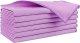 Microfiber Glass Cleaning Cloths 6 PK, Lint Free Streak Free, Reusable Microfiber Cleaning Cloth for Cleaning Windows, Glasses, Mirrors, Screens, Stainless Steel, and More Purple-14×16"